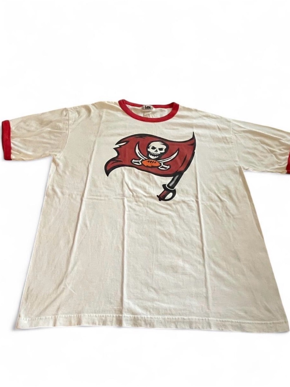 Men’s Vintage Lee Sport Tampa Bay Buccaneers NFL White Logo Shirt Size XL